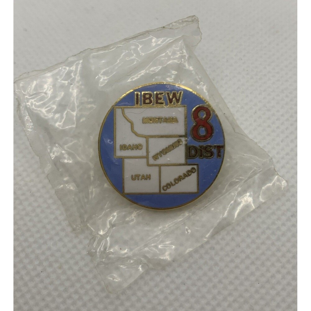 Ibew District 8 Lapel Pin Brotherhood Electrical Workers